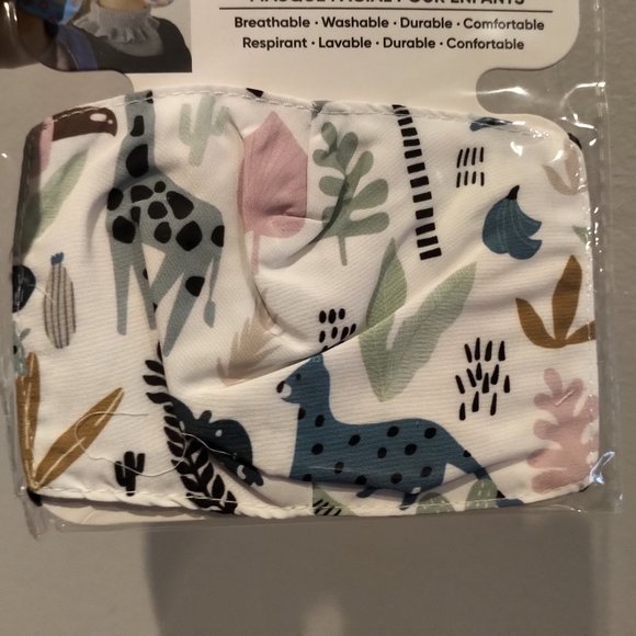 NWT LOT 5 Kids Reusable Masks Children mask printed 2 layers %100 Cotton inside - Picture 3 of 16